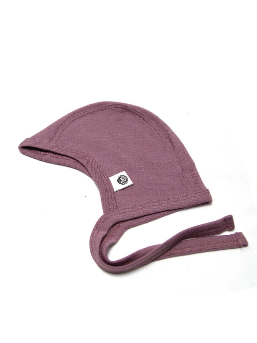 Baby Wool Bow Hat - Merino Wool - Grape Shake - Tiny Tugz™