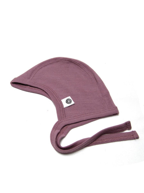 Baby Wool Bow Hat - Merino Wool - Grape Shake - Tiny Tugz™