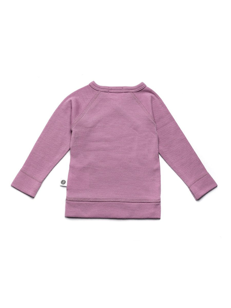 Baby Wool Wrap Sweater - Merino Wool - Lavender Mist - Tiny Tugz™