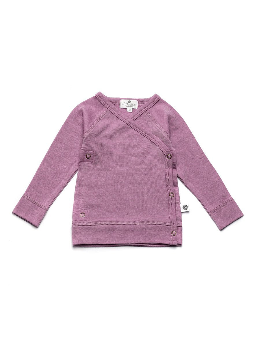 Baby Wool Wrap Sweater - Merino Wool - Lavender Mist - Tiny Tugz™