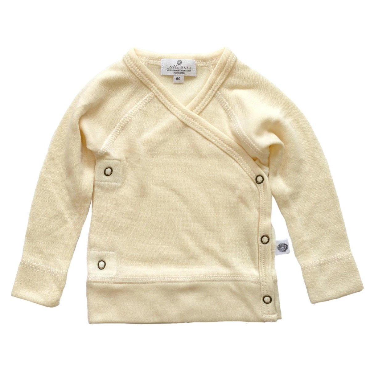 Baby Wool Wrap Sweater - Merino Wool - Natural - Tiny Tugz™
