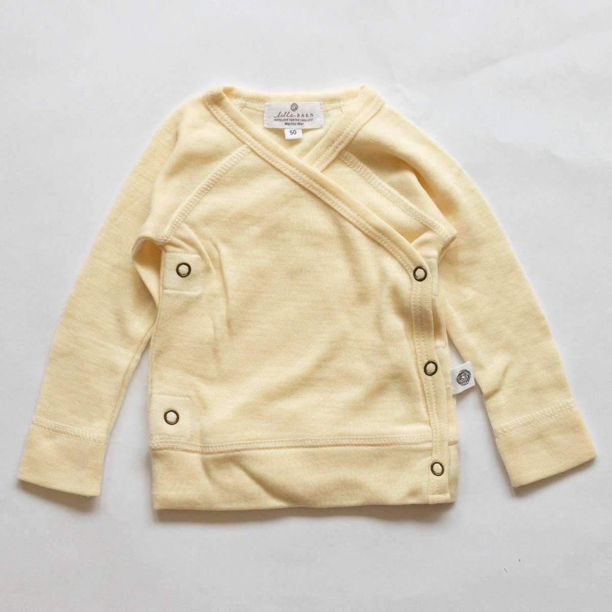 Baby Wool Wrap Sweater - Merino Wool - Natural - Tiny Tugz™