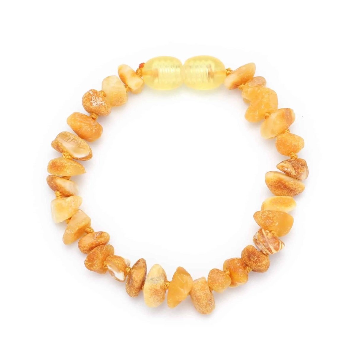 Baby/Child - Amber Bracelet - Chips, Raw Beads - 14cm - Butter - Tiny Tugz™