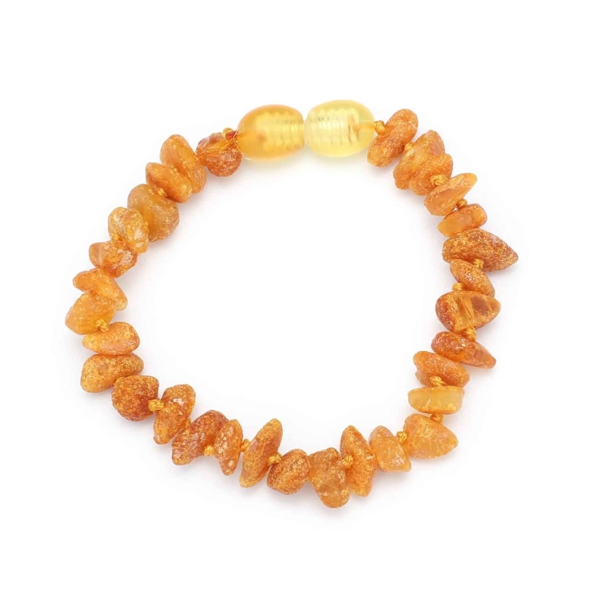 Baby/Child - Amber Bracelet - Chips, Raw Beads - 14cm - Lemon - Tiny Tugz™