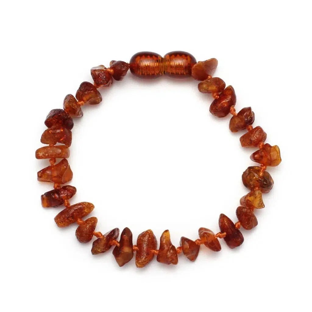 Baby/Child - Amber Bracelet - Cognac - Chips, Polished - 14cm - Tiny Tugz™