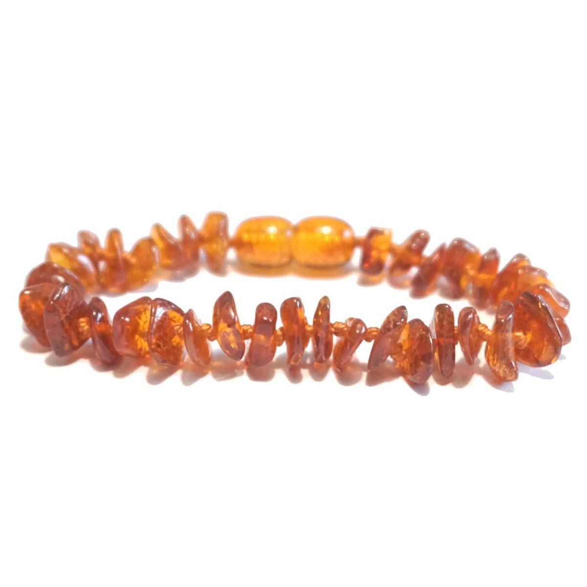 Baby/Child - Amber Bracelet - Cognac - Chips, Polished - 14cm - Tiny Tugz™