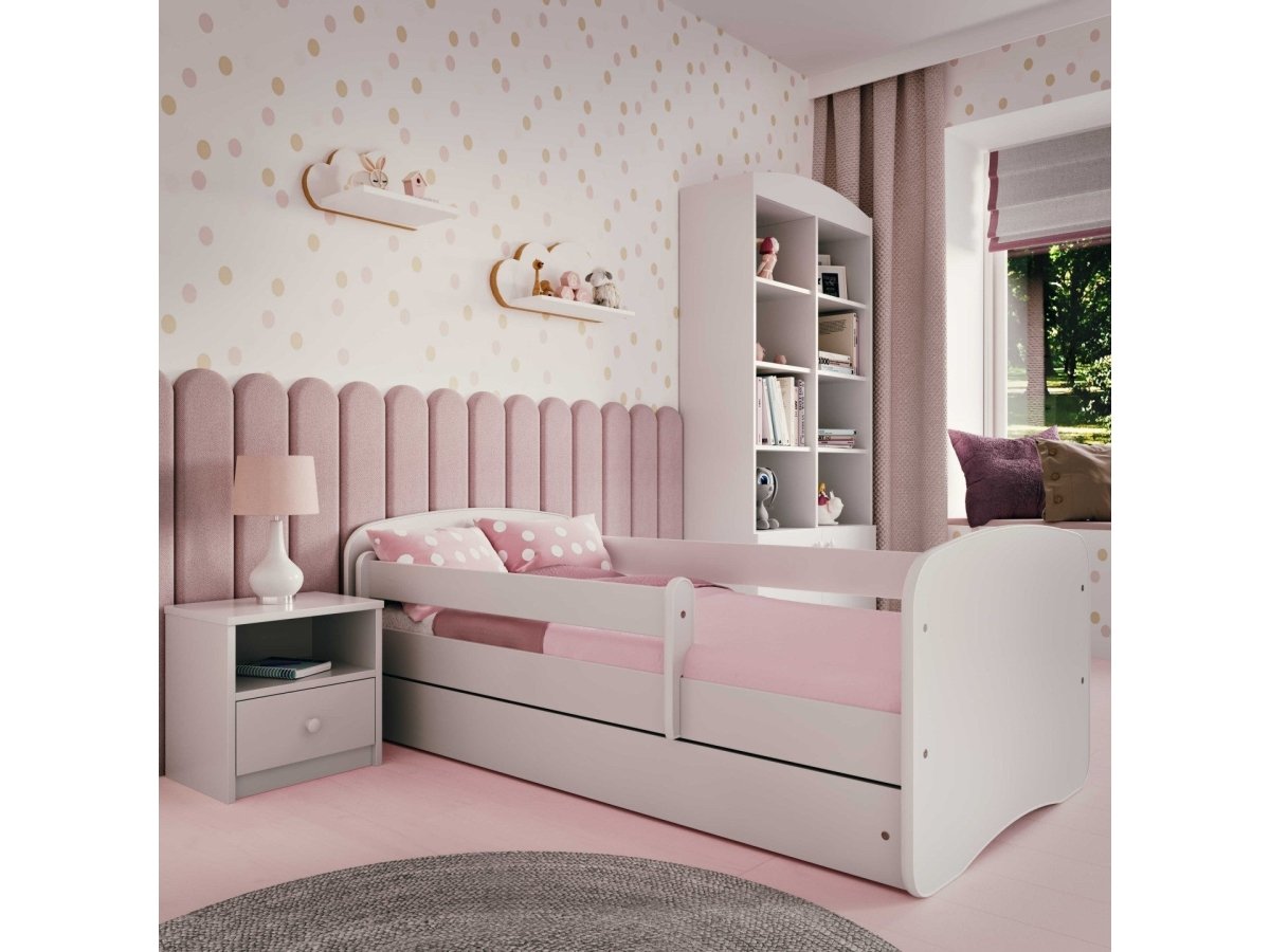 Babydreams Kids' Bed with Guardrail & Drawer - No Pattern - Tiny Tugz™