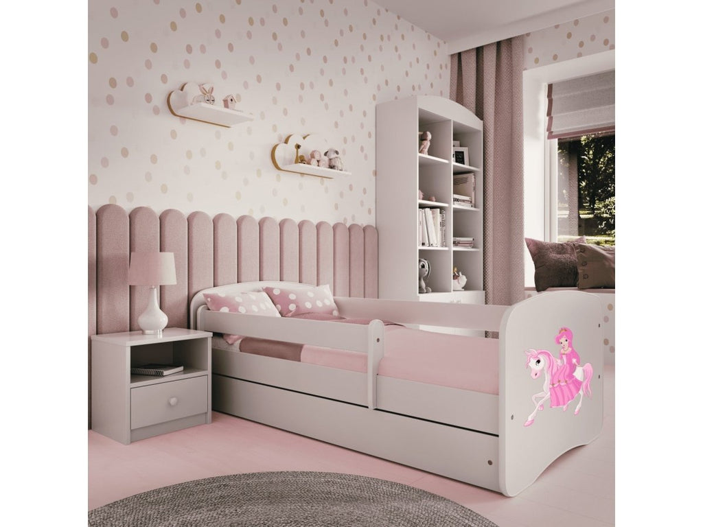 Babydreams Kids' Bed with Guardrail & Drawer - Princess on a Horse - Tiny Tugz™