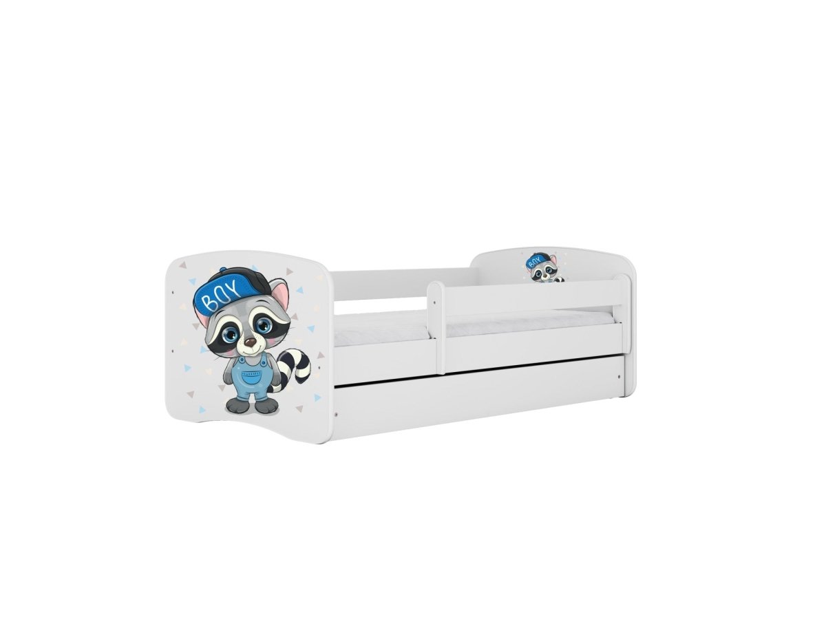 Babydreams Kids' Bed with Guardrail & Drawer - Raccoon - Tiny Tugz™