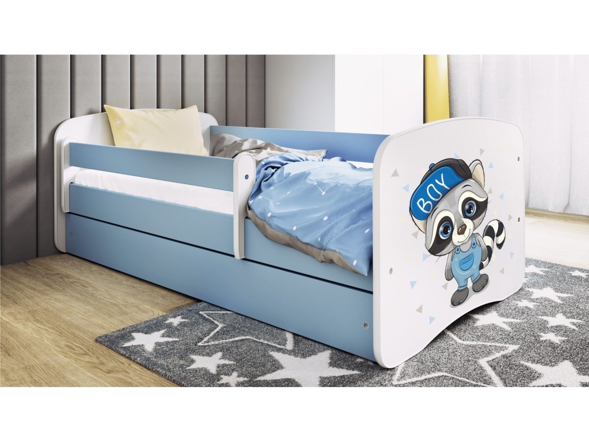 Babydreams Kids' Bed with Guardrail & Drawer - Raccoon - Tiny Tugz™