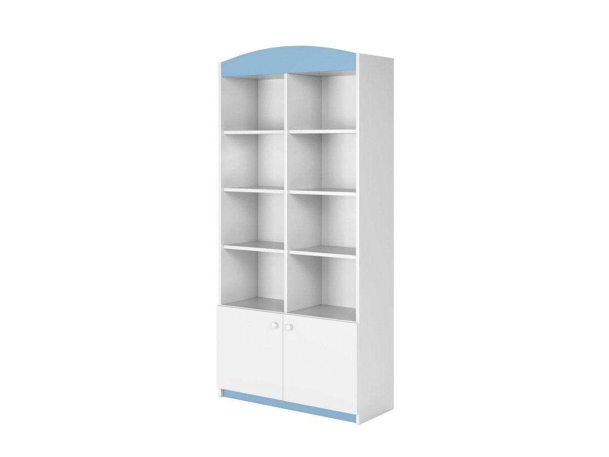 Babydreams Kids' Bookshelf Double - 8 Shelves & 2 Cupboards - Tiny Tugz™