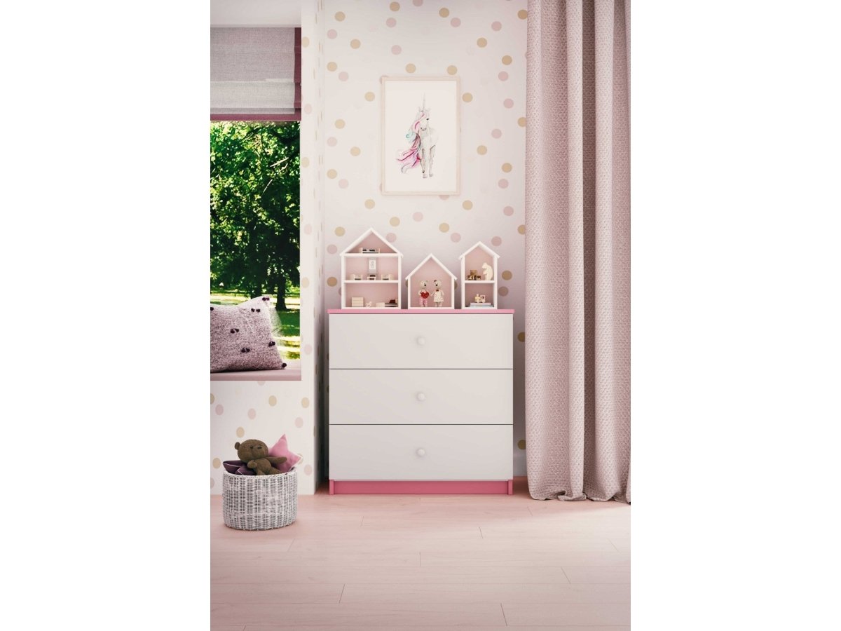 Babydreams Kids' Chest of Drawers - 3 Drawers, Rounded Edges - Tiny Tugz™