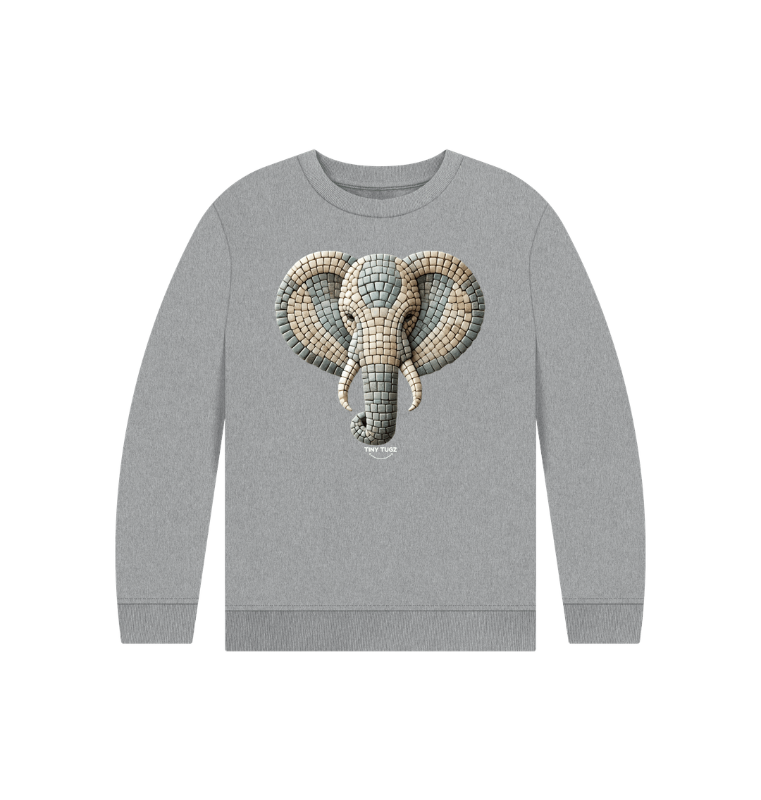 Athletic Grey Printed Kids Jumper