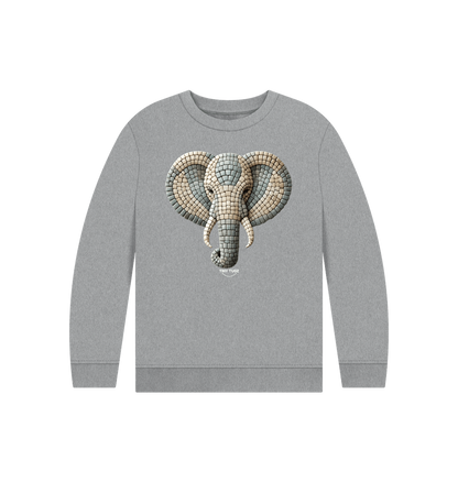 Athletic Grey Printed Kids Jumper