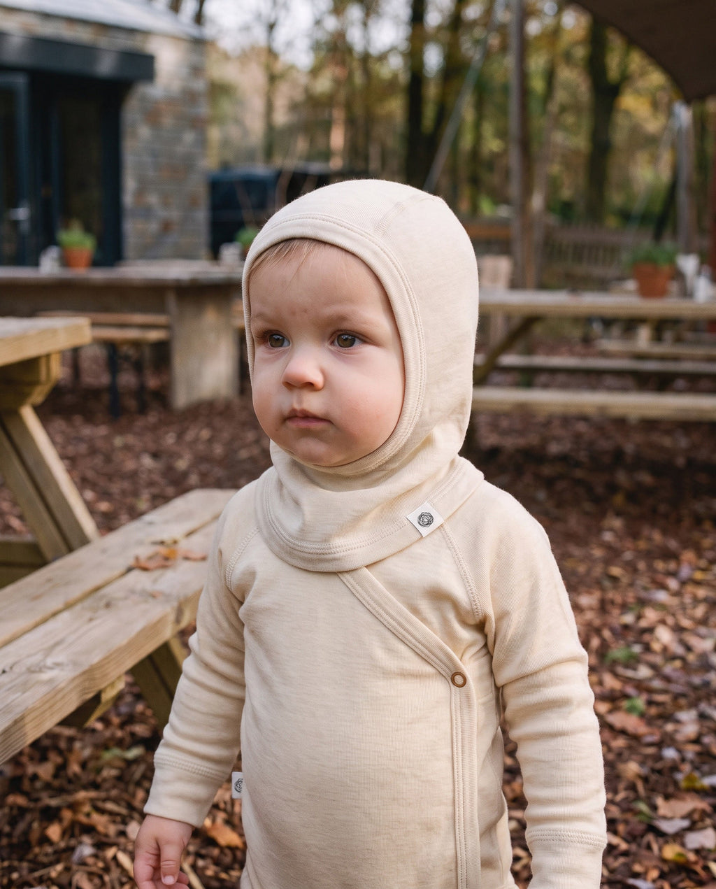 Wool Children's Balaclava - Natural