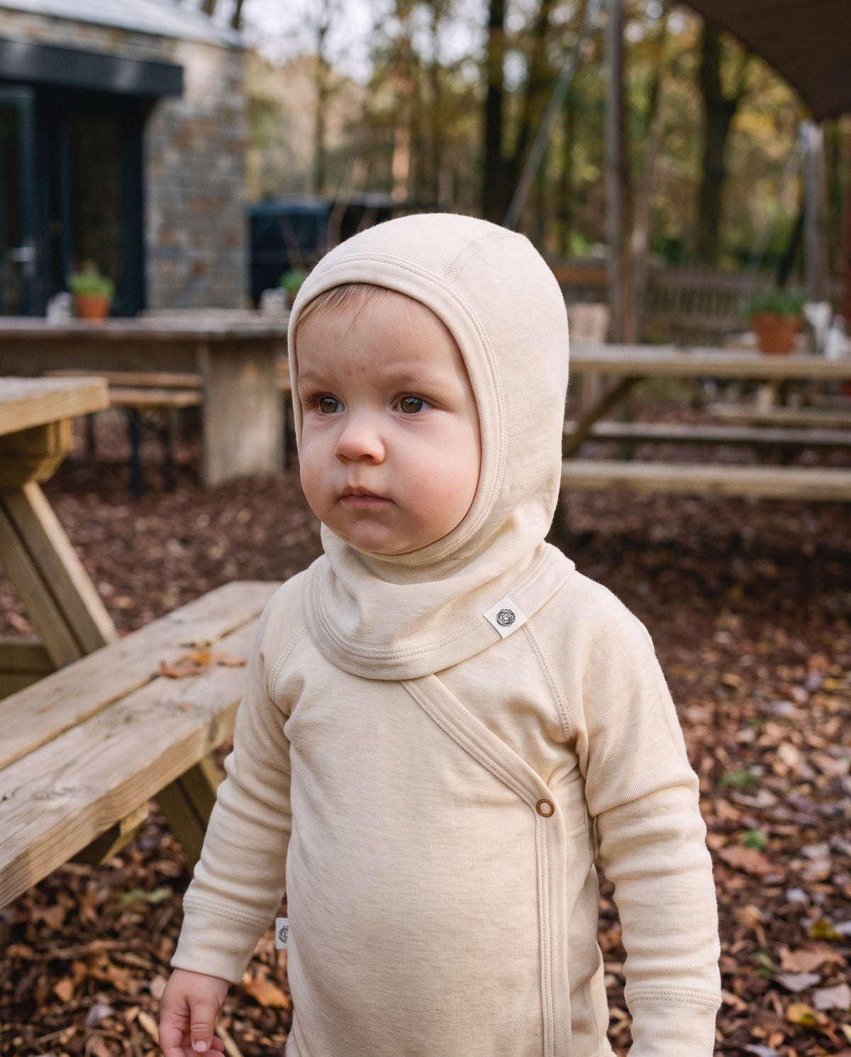 Wool Children's Balaclava - Natural