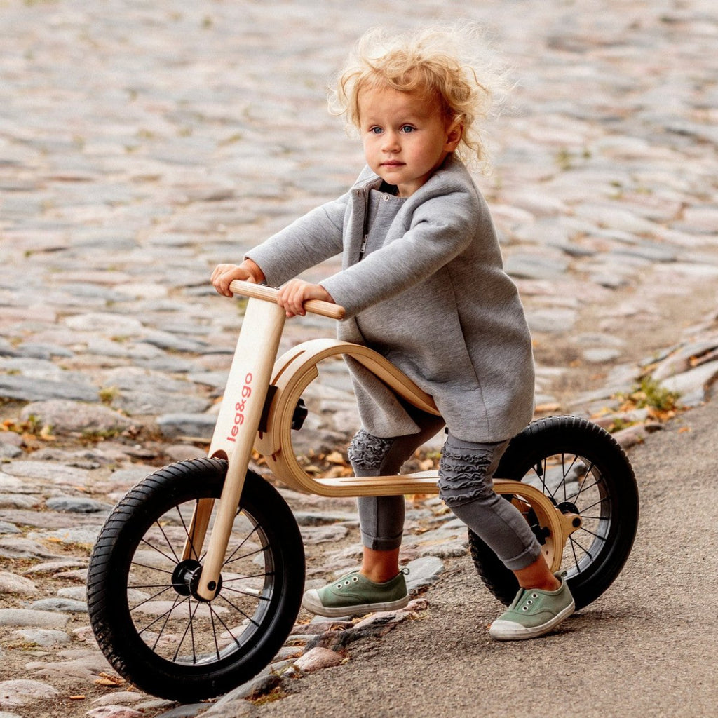 Balance Bike 3in1 | Wooden Balance Bike for Kids (1–5Y) - Tiny Tugz™