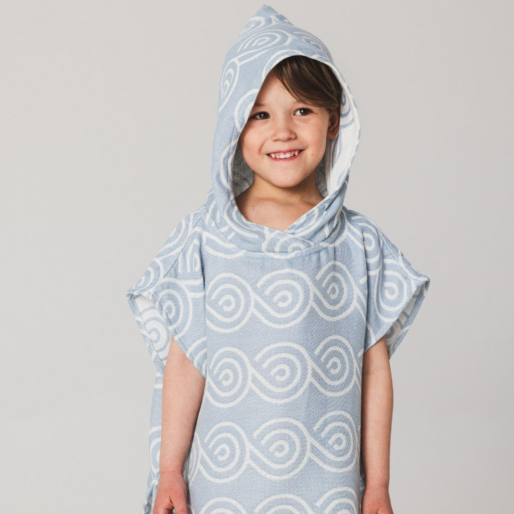 Bamboo Kids Bath Poncho (Light Blue) - Tiny Tugz™