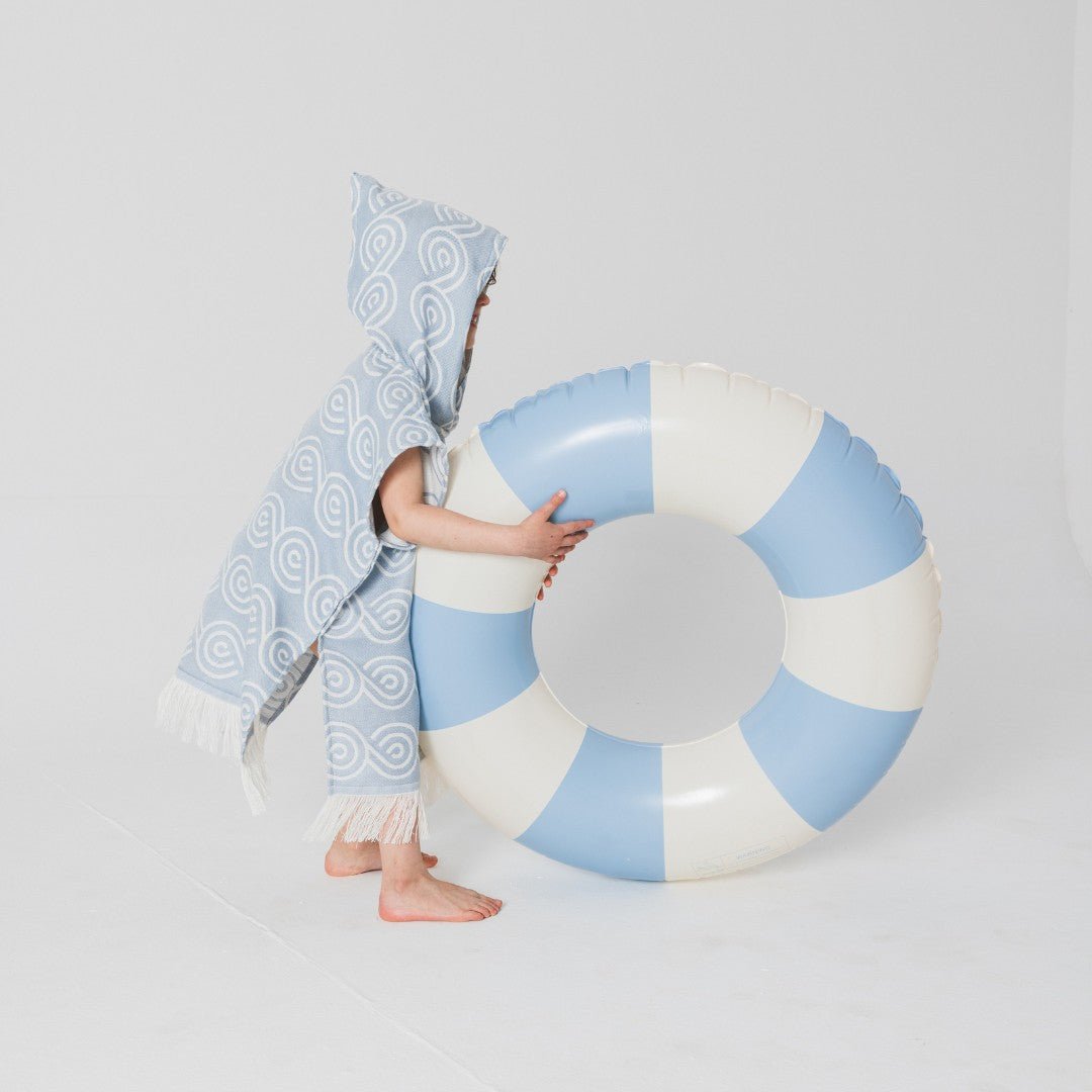 Bamboo Kids Bath Poncho (Light Blue) - Tiny Tugz™