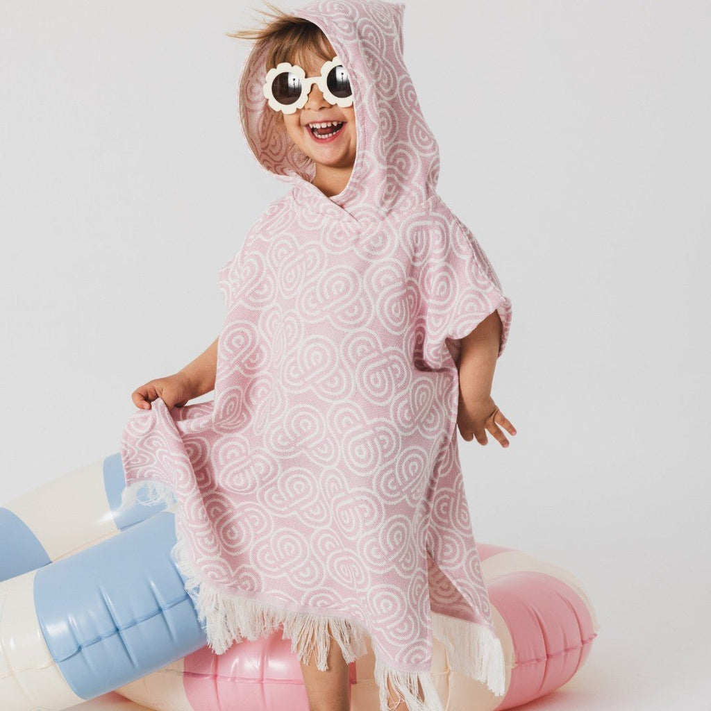 Bamboo Kids Bath Poncho (Rose) - Tiny Tugz™
