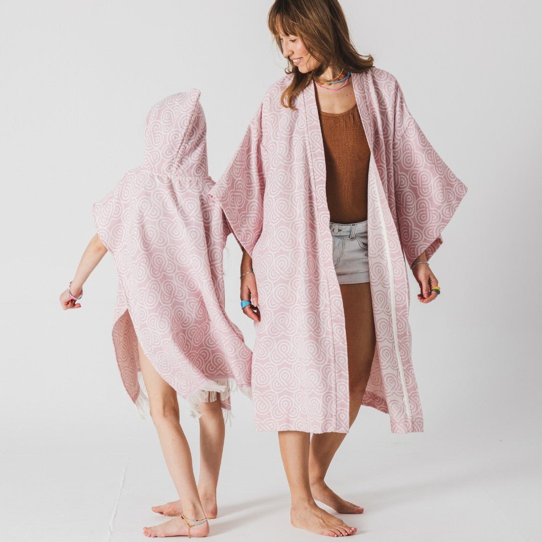 Bamboo Kids Bath Poncho (Rose) - Tiny Tugz™