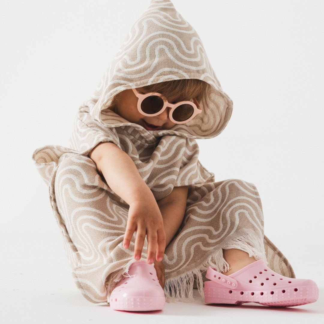 Bamboo Kids Bath Poncho (Sand) - Tiny Tugz™