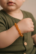 Baby/Child - Amber Bracelet - Chips, Raw Beads - 14cm - Honey