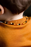 Baby/Child - Amber Necklace - Round Beads - 33cm - 4 Colors