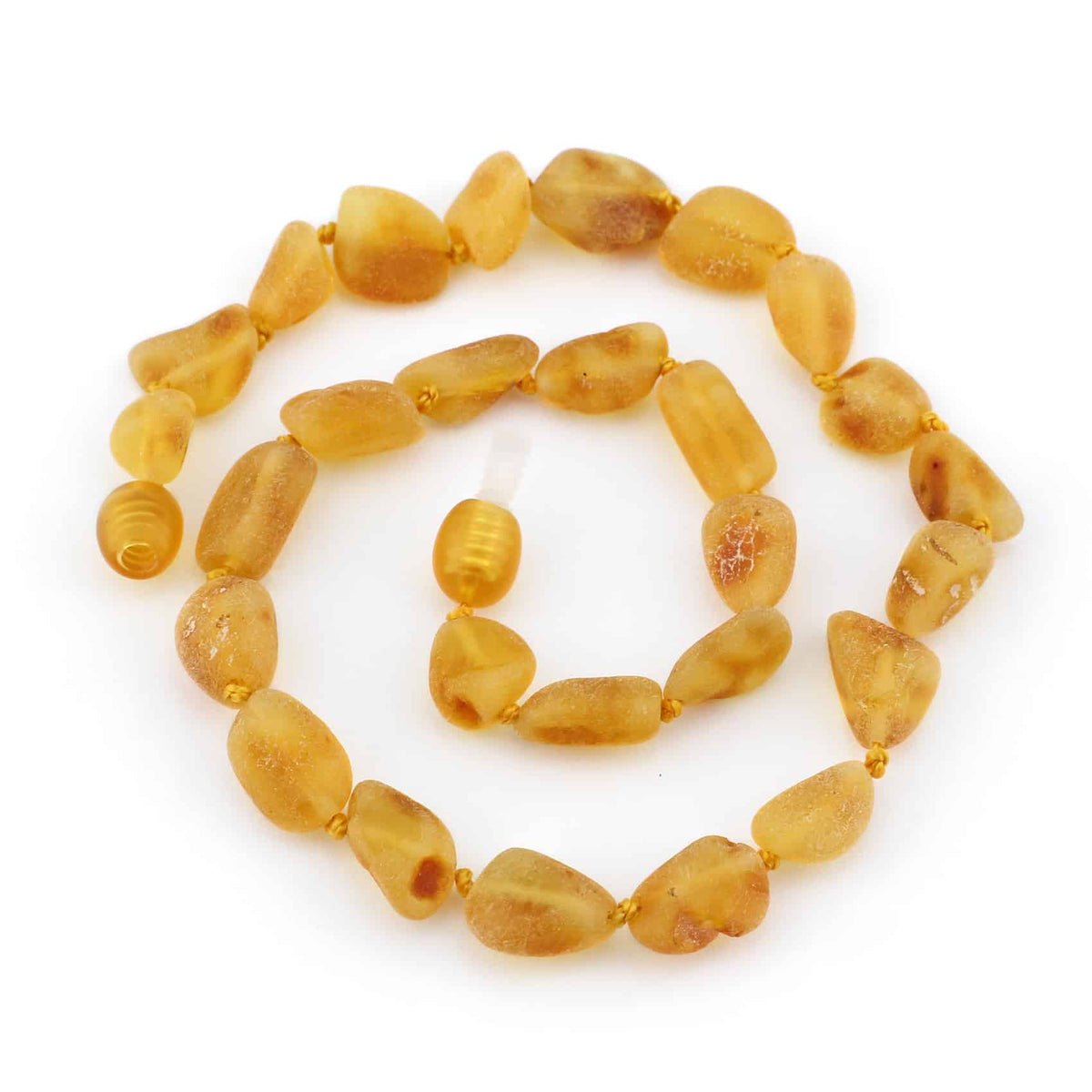 Baby/Child - Amber Necklace - Honey - Oval Raw Beads - 33cm