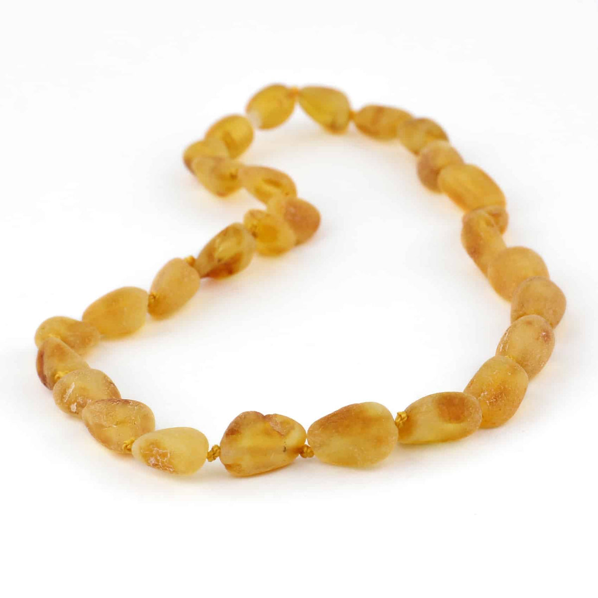 Baby/Child - Amber Necklace - Honey - Oval Raw Beads - 33cm