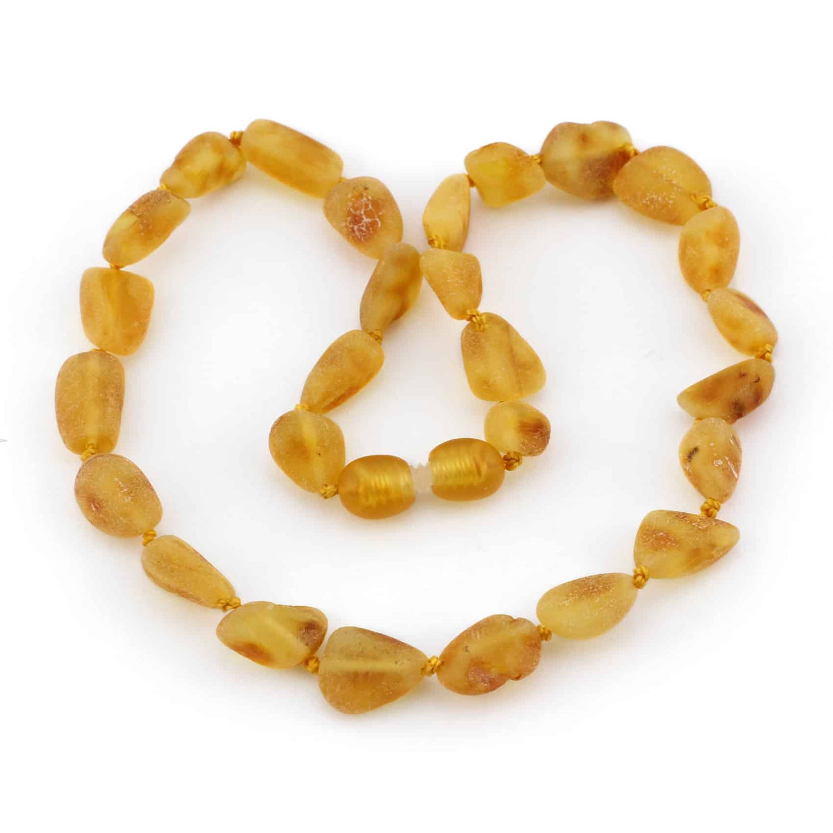 Baby/Child - Amber Necklace - Honey - Oval Raw Beads - 33cm