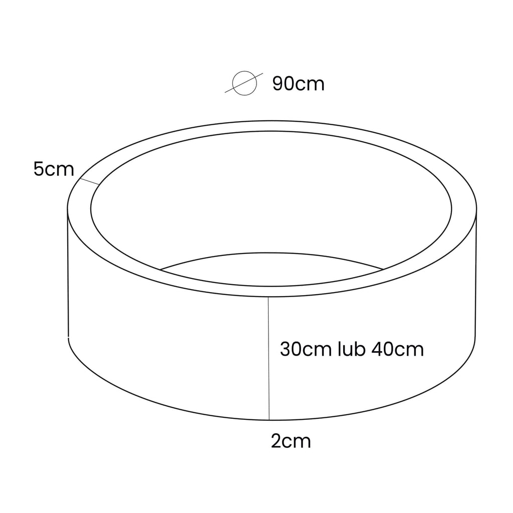 Round Velvet Foam Ball Pit (Raspberry Red) – Safe Soft Play Pool for Kids (200 Balls Included: White))