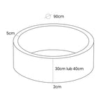 Round Velvet Foam Ball Pit (Raspberry Red) – Safe Soft Play Pool for Kids (200 Balls Included: White))