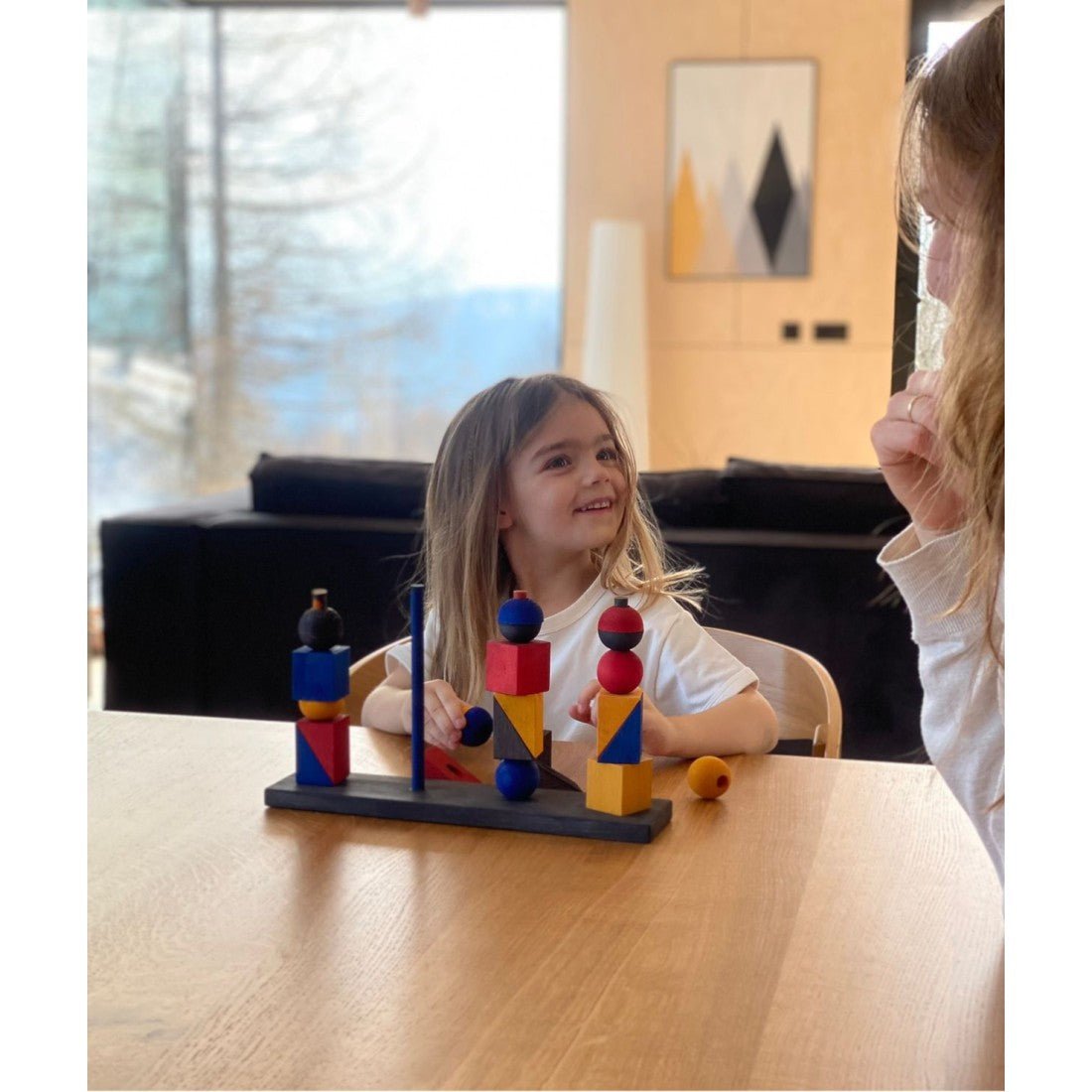 Bauhaus Wooden Stacking Set – Montessori Building Toy for Kids (X) - Tiny Tugz™