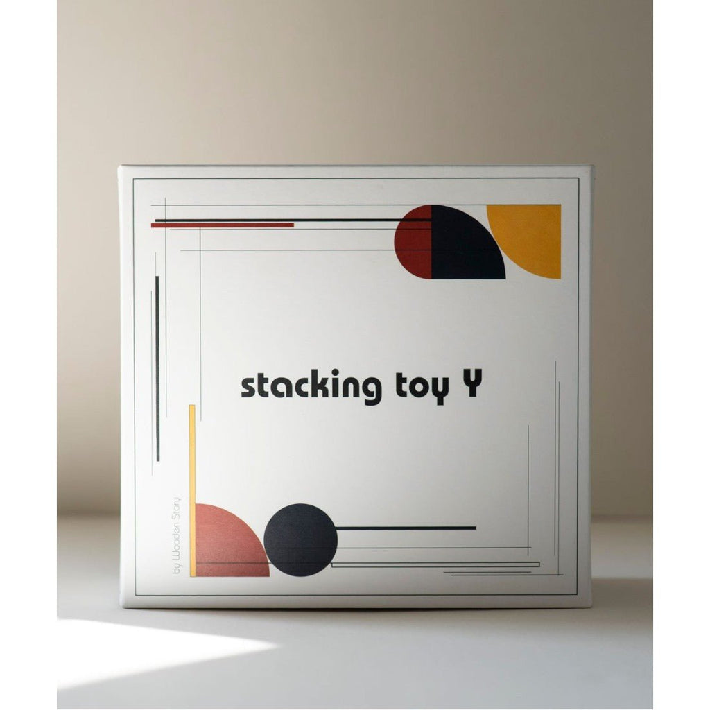 Bauhaus Wooden Stacking Set – Montessori Building Toy for Kids (Y) - Tiny Tugz™