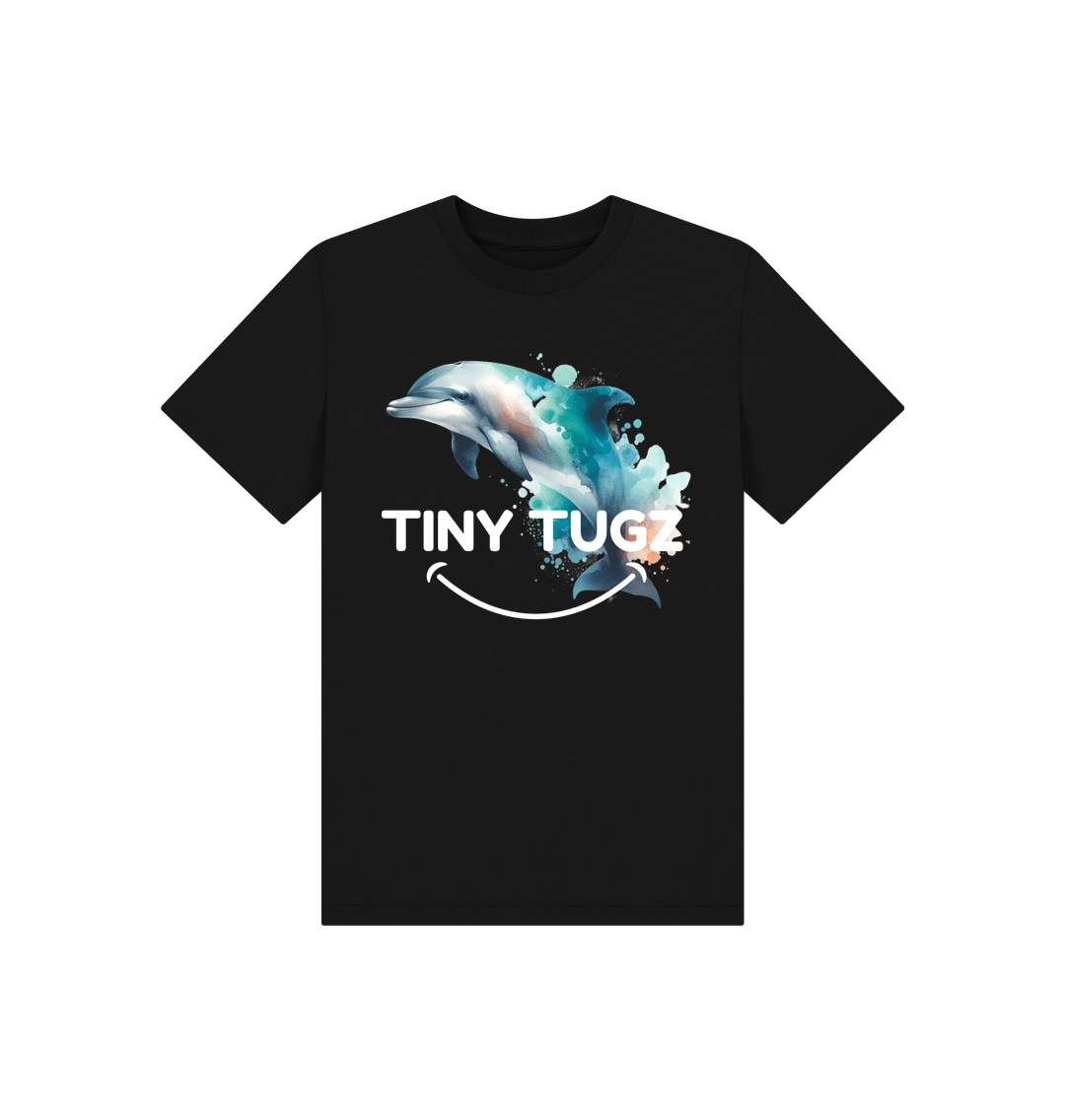 Black Printed Kids T-Shirt