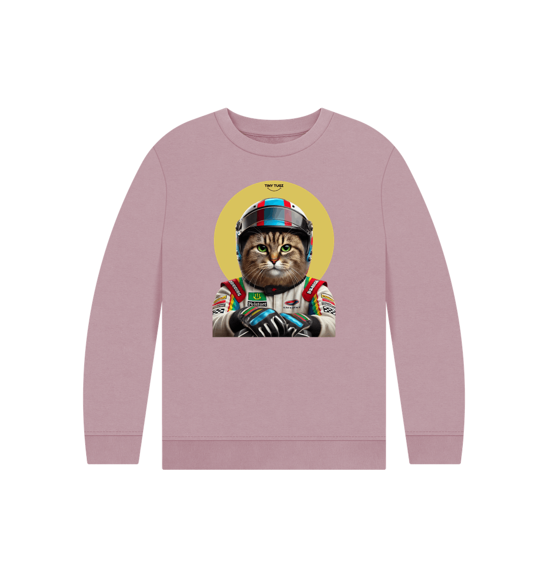 Mauve Printed Kids Jumper
