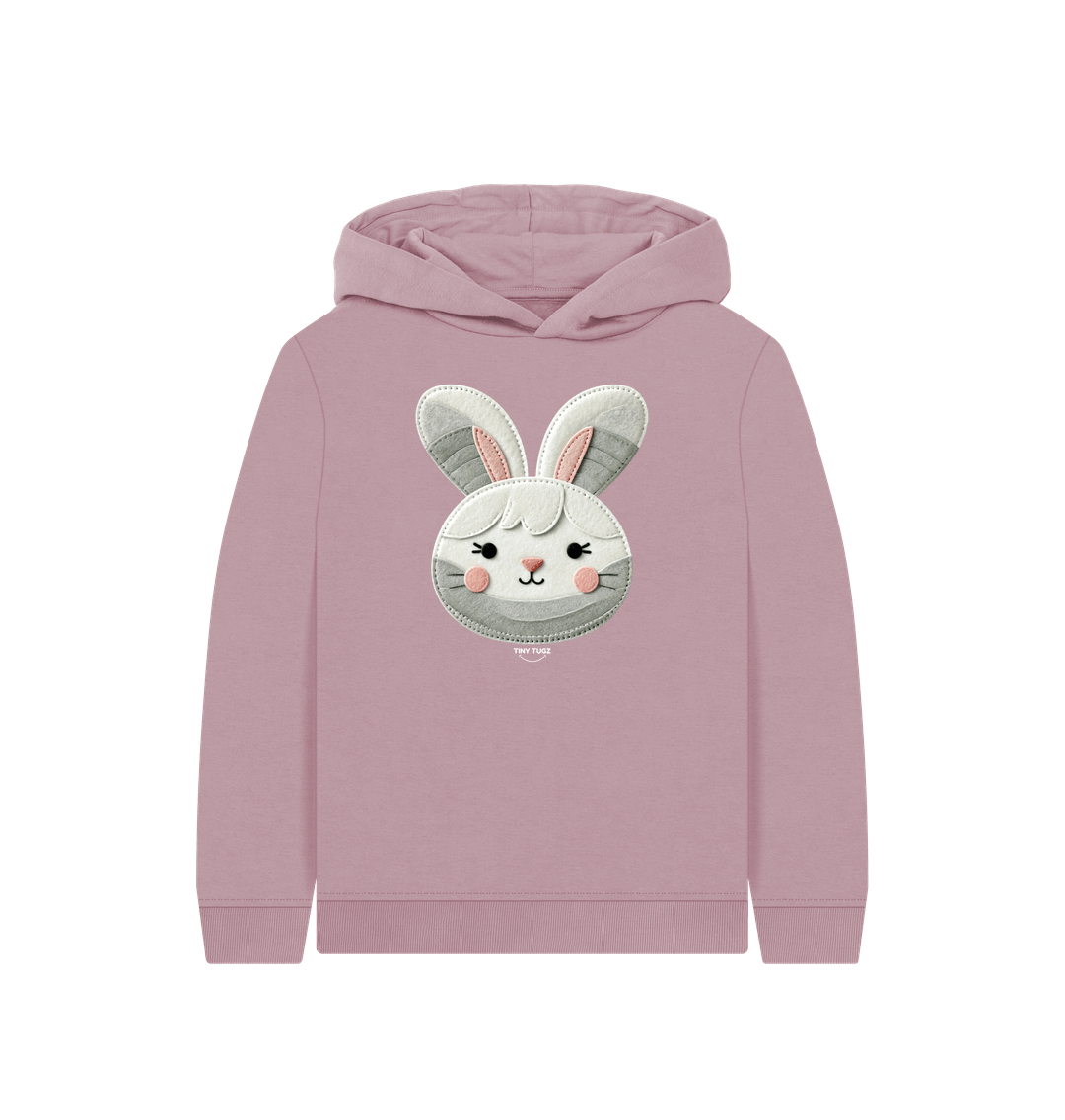 Mauve Printed Kids Hoodie