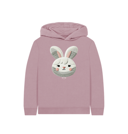 Mauve Printed Kids Hoodie