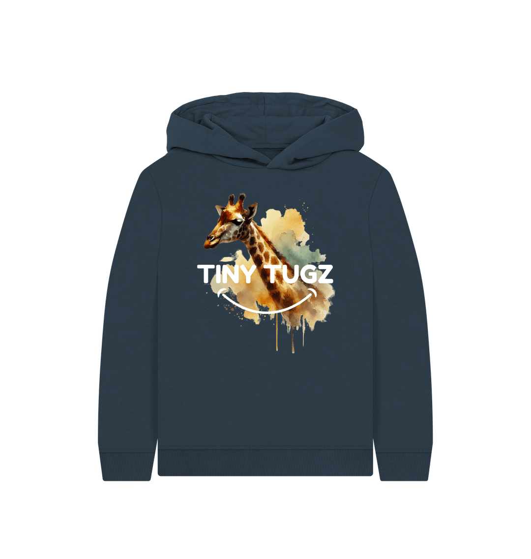 Navy Blue Printed Kids Hoodie
