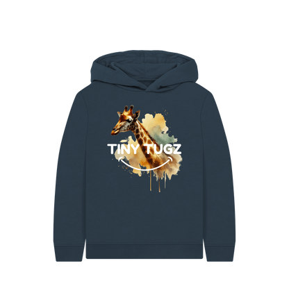Navy Blue Printed Kids Hoodie