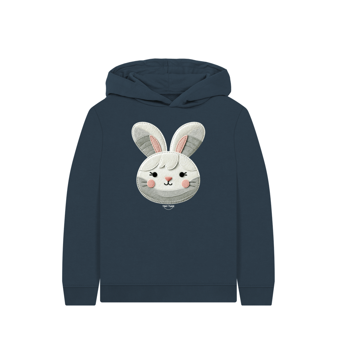 Navy Blue Printed Kids Hoodie
