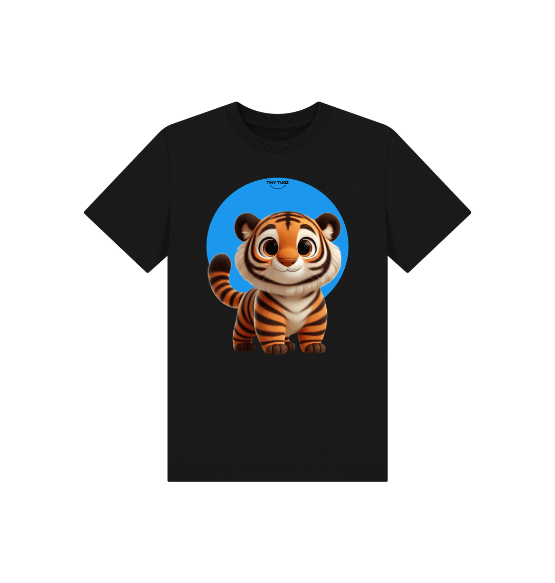 Black Printed Kids T-Shirt