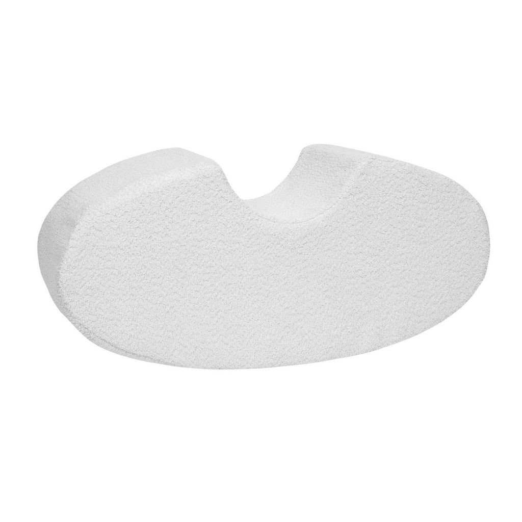 Bean-Shaped Foam Play Module - Bouclé, 80 x 35 cm (White) - Tiny Tugz™