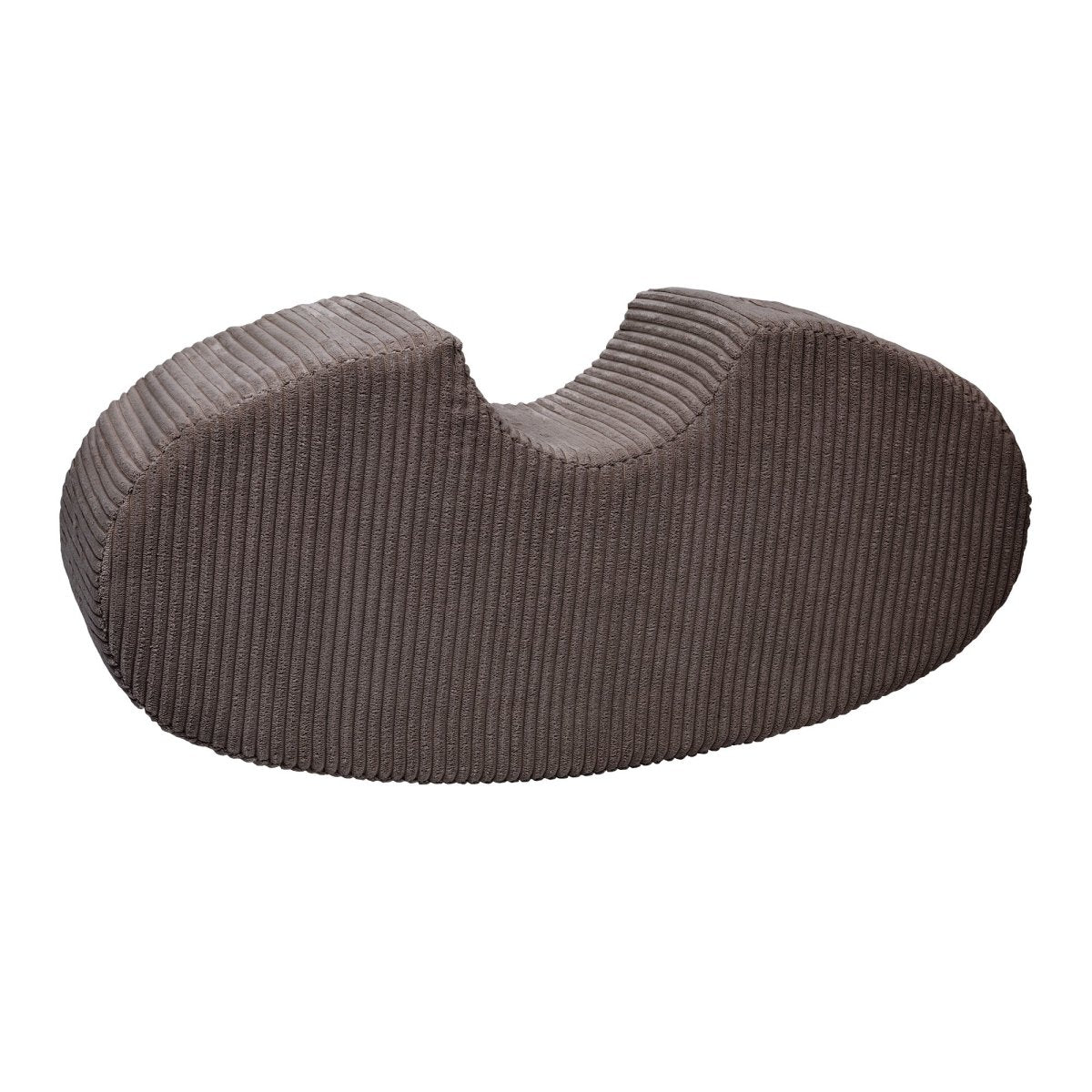 Bean-Shaped Foam Play Module - Velvet Corduroy, 80 x 35 cm (Brown) - Tiny Tugz™
