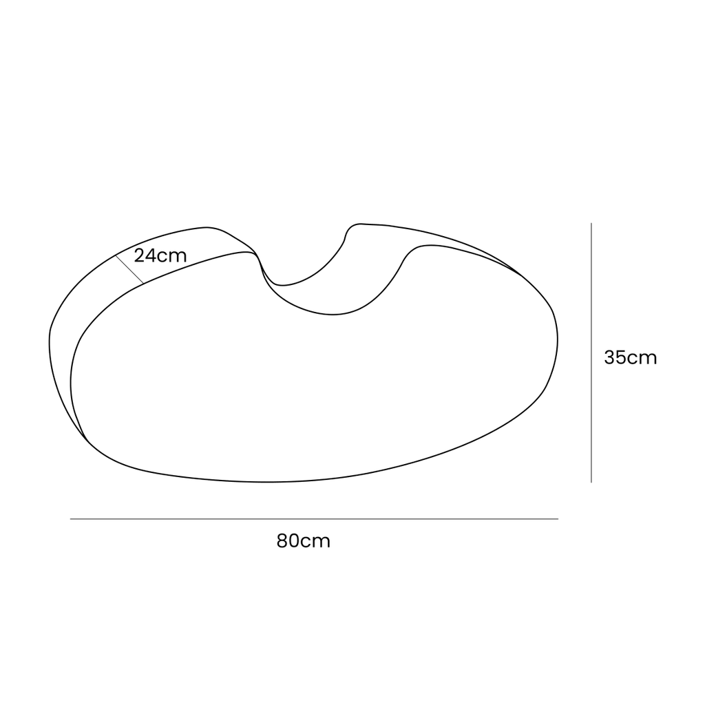 Bean-Shaped Foam Play Module - Velvet Corduroy, 80 x 35 cm (Brown) - Tiny Tugz™