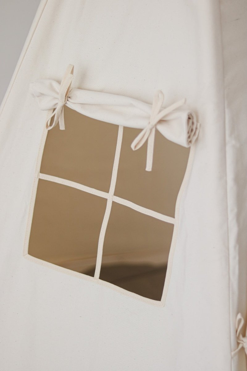 Beige Cotton Teepee Tent for Kids & Toddlers (3y+) - Tiny Tugz™