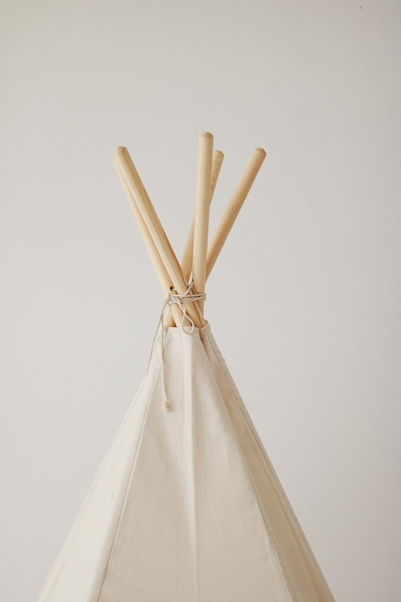 Beige Cotton Teepee Tent for Kids & Toddlers (3y+) - Tiny Tugz™