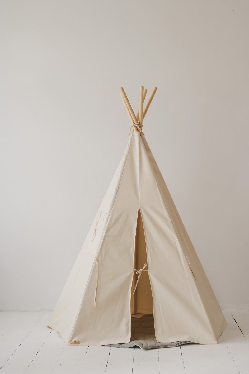 Beige Cotton Teepee Tent for Kids & Toddlers (3y+) - Tiny Tugz™