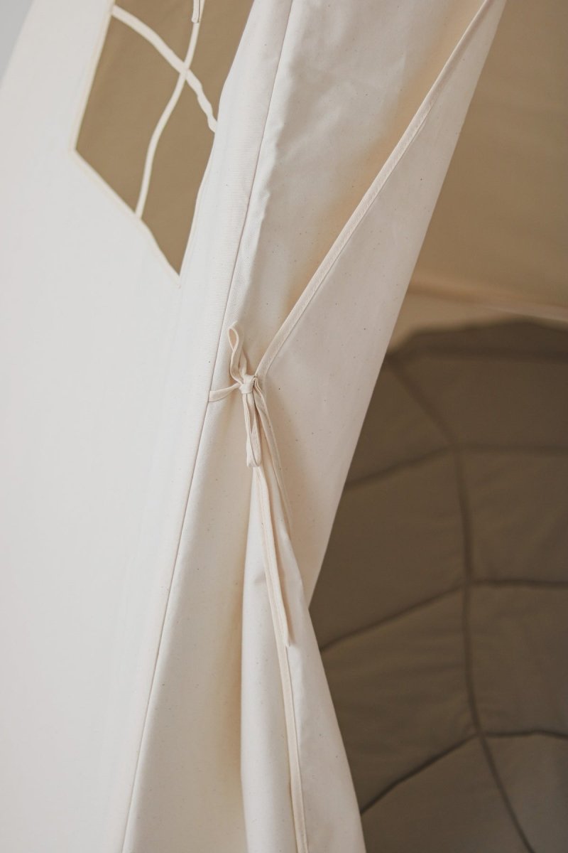 Beige Cotton Teepee Tent for Kids & Toddlers (3y+) - Tiny Tugz™